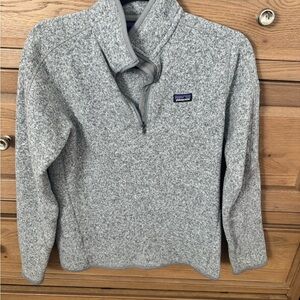 Patagonia Heather Grey Women’s Quarter-Zip Fleece Pullover